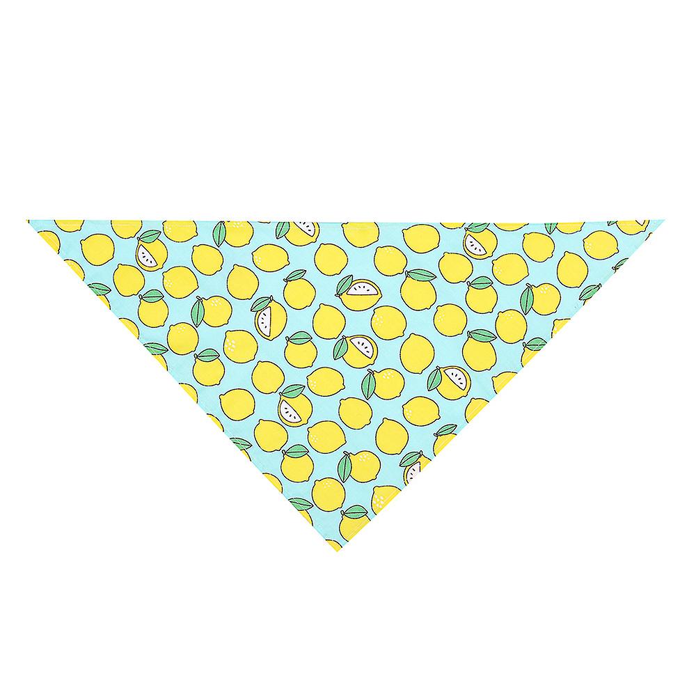 Dog Scarf Collar Triangle Scarf Bib Scarf Accessory Pet Cat And Puppy Saliva Towelgreen With Lemon