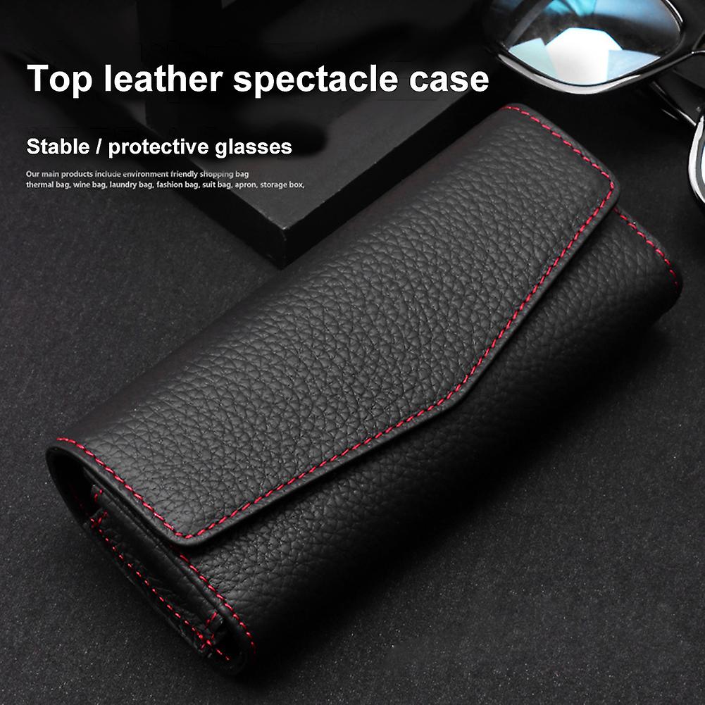 Car Sun Visor Glasses Case Magnetic Sunglasses Clip Storage Box Protector Pouch For Car Suv Truck Grey