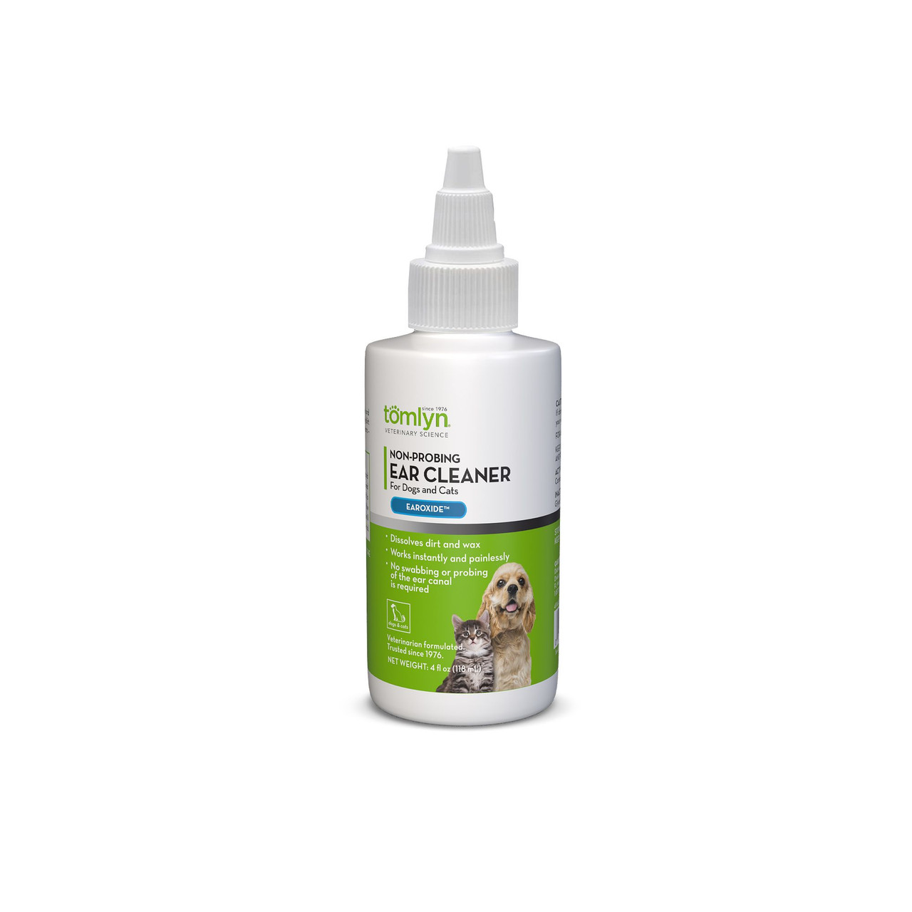 Tomlyn Earoxide Ear Cleanser For Dogs and Cats， 4 Oz.