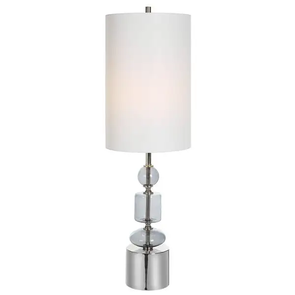 Uttermost Stratus Gray Glass Buffet Lamp - 11 W x 36 H x 11 D (inches)