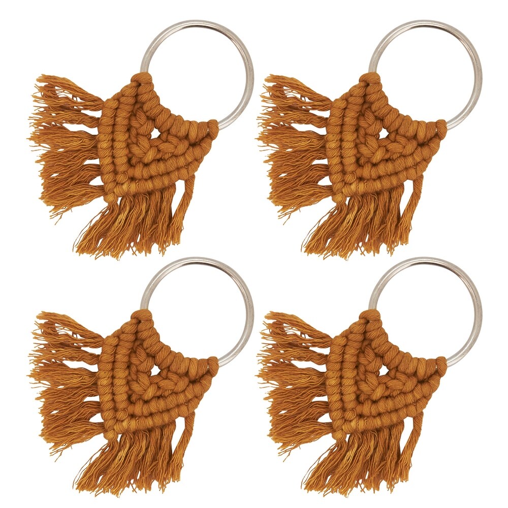 Napkin Rings With Braided Design (Set of 4)