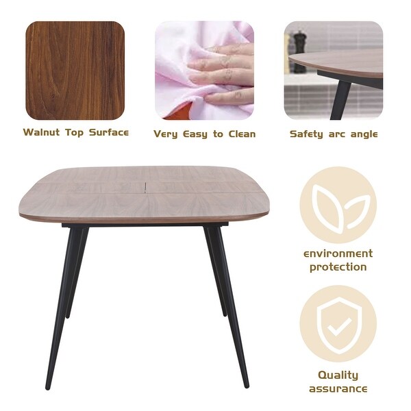 WILLIAMSPACE Walnut Butterfly Dining Table with Leaf Extension