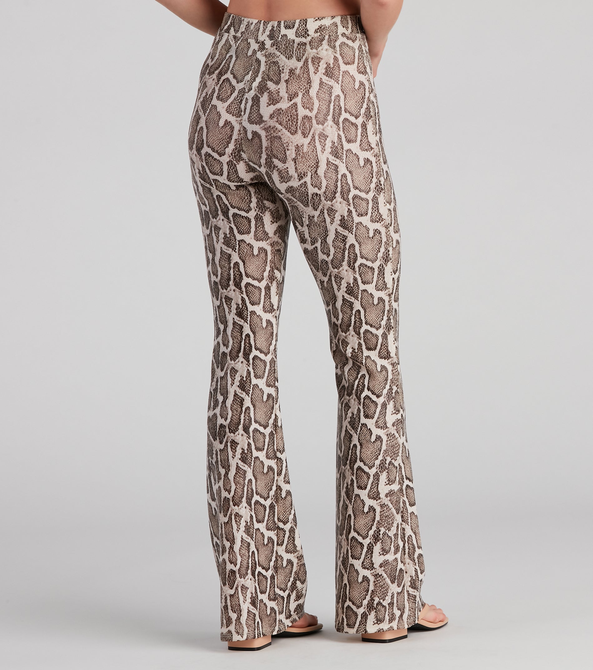 So Sassy Snake Print Wide-Leg Pants