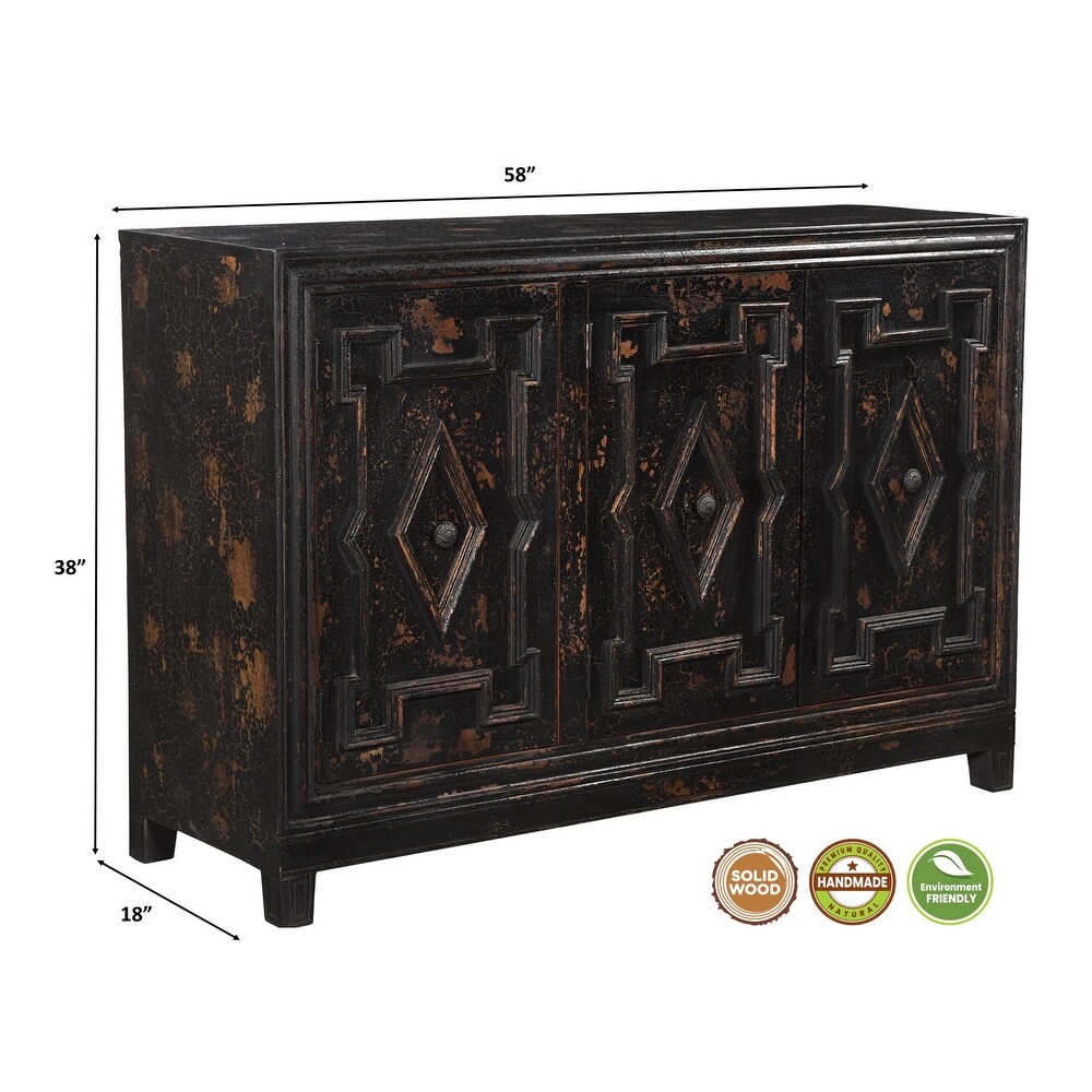 Aubrey 3 Door Diamond Sideboard   58\