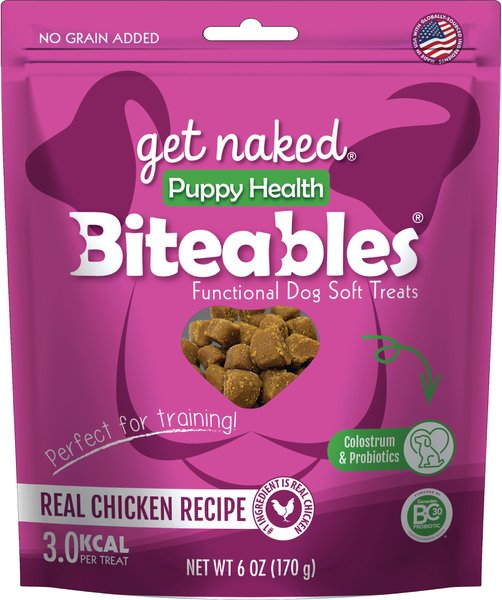 Get Naked Biteables Functional Real Chicken Recipe Puppy Treats， 6-oz bag