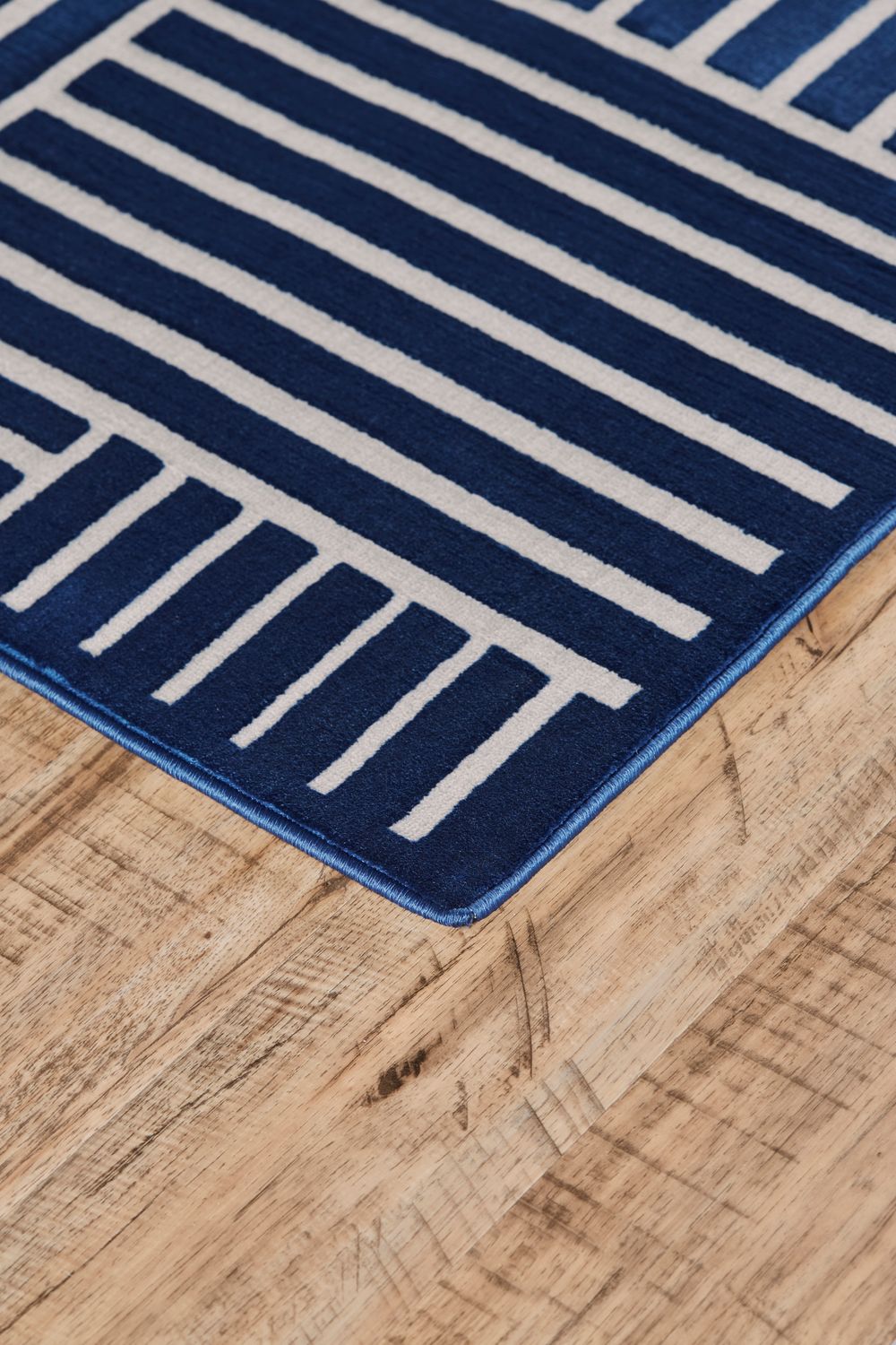 Javers Blue and White Rug by BD Fine