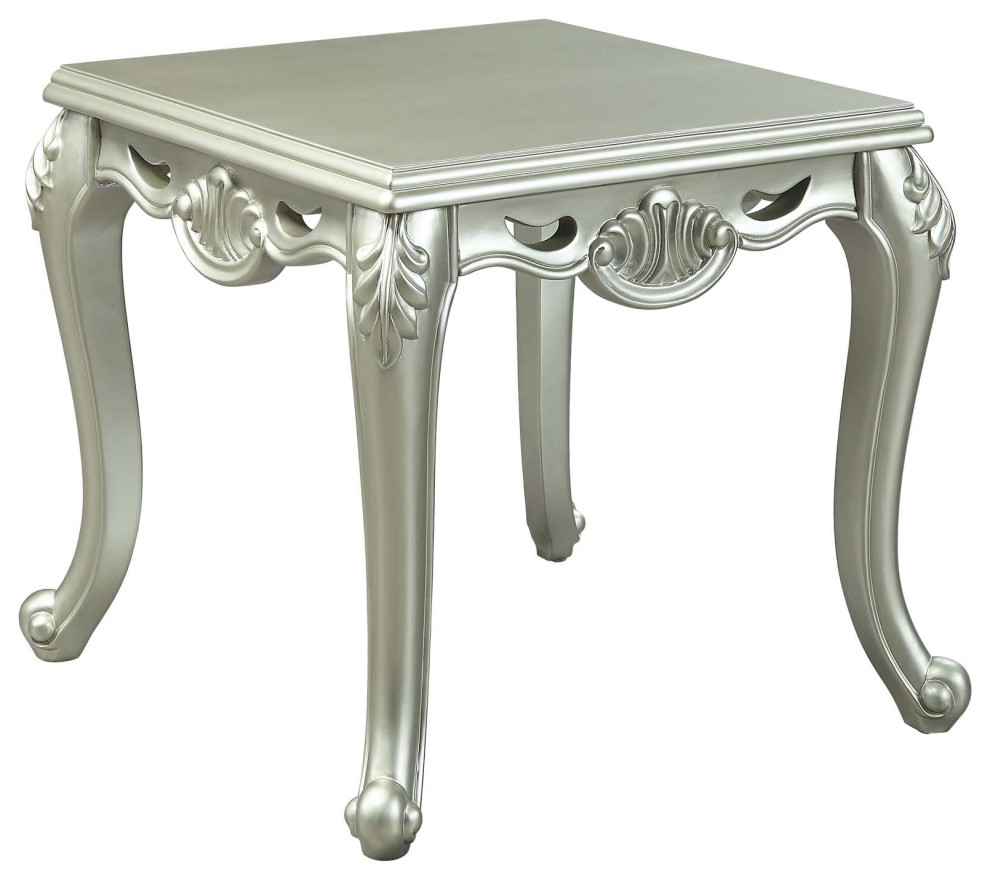 Wood Square End Table  Champagne   Victorian   Side Tables And End Tables   by Simple Relax  Houzz