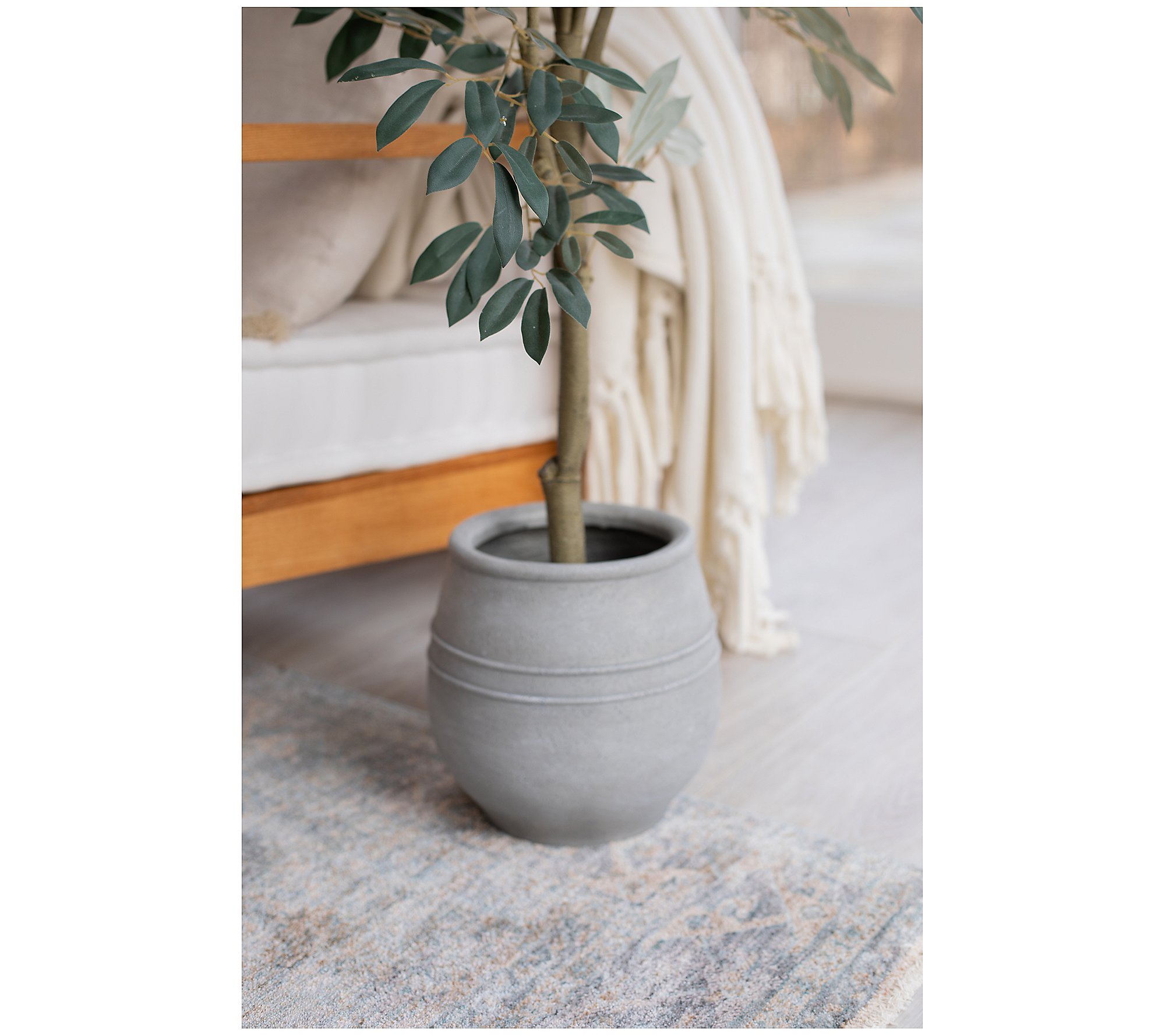 Set of 2 10 and 14 Fiberclay Planters by Lauren McBride