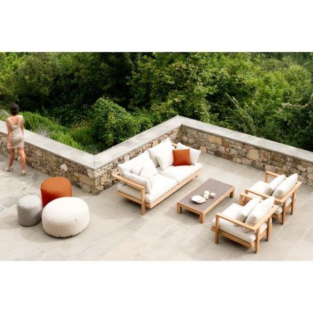 Fauteuil salon de jardin design en teck - TRIBU Pure Sofa Teak