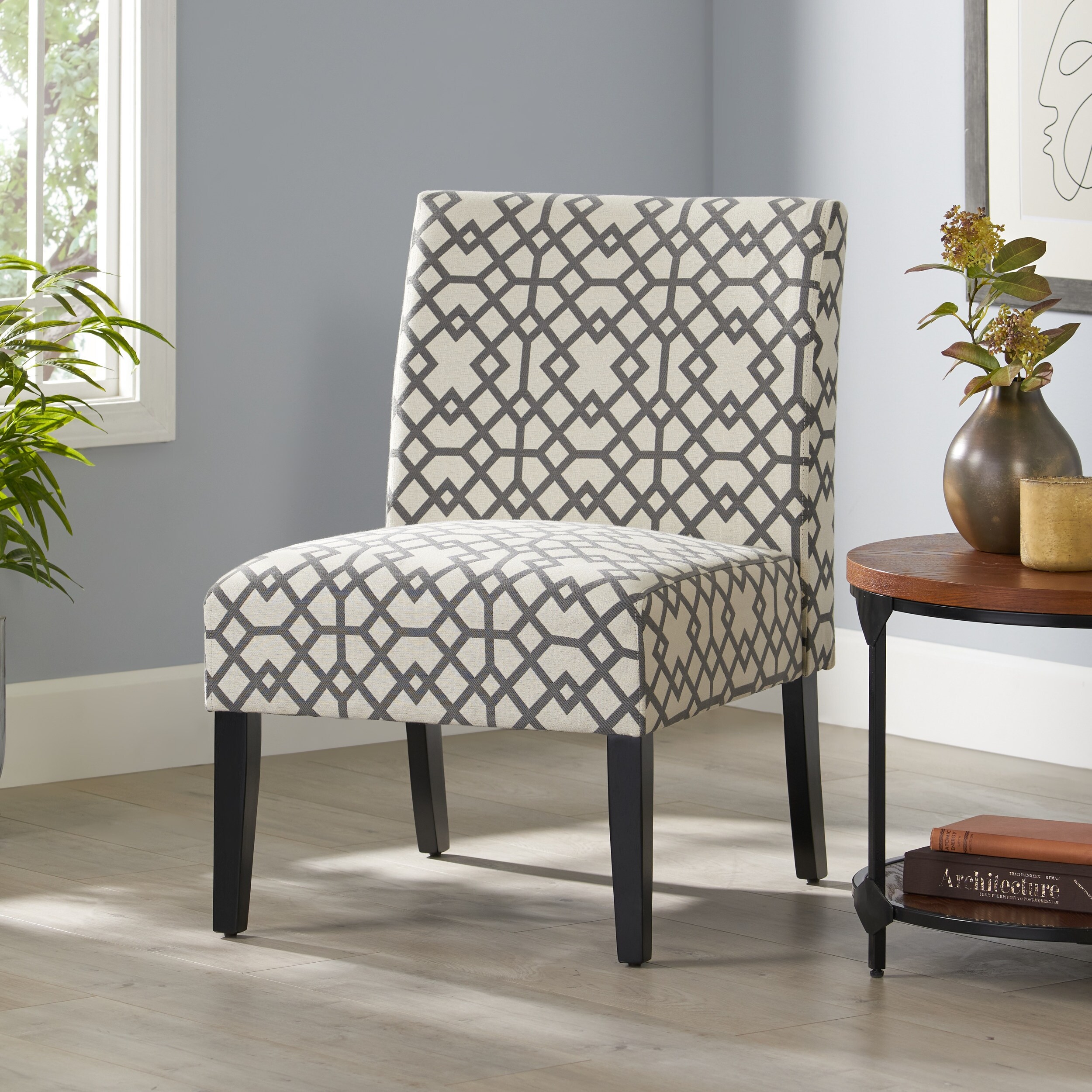 Kassi Geometric Pattern Accent Chair by Christopher Knight Home - 22.50 L x 29.50 W x 32.00 H