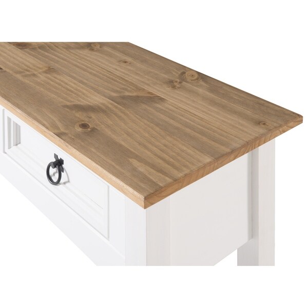 Wood Hall Table Console 3 Drawers Corona | Furniture Dash - N/A