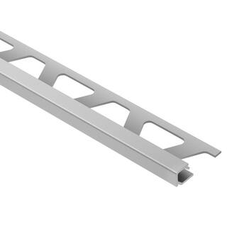 Schluter Systems Quadec Satin Anodized Aluminum 916 in. x 8 ft. 2-12 in. Metal Square Edge Tile Edging Trim Q150AE