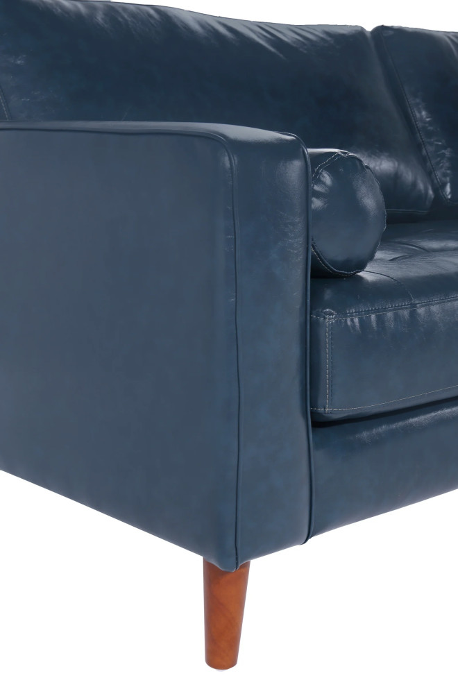 Cosmic Modern Contemporary Leather Armchair   Midcentury   Sofas   by Crafters and Weavers  Houzz