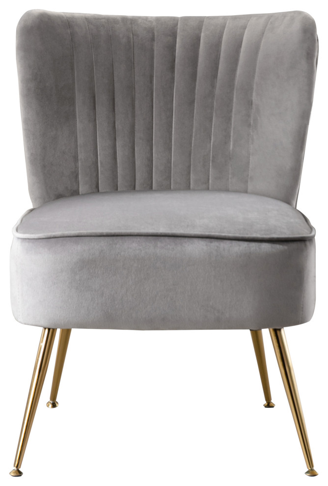 WestinTrends 22 quotTufted Velvet Accent Chair for Dining  Living Room  Bedroom   Midcentury   Dining Chairs   by WestinTrends  Houzz