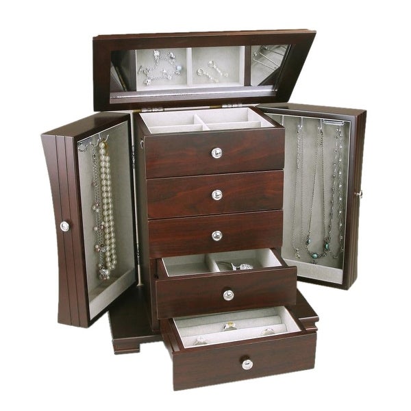 Contemporary Wooden Jewelry Box - N/A - - 36661629