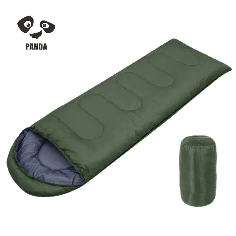 4 Seasons Spring Gsm Style Fabric Mummy Outdoor Camping Hiking Lightweight Portable Envelope Cotton Sleeping Bag With Hood