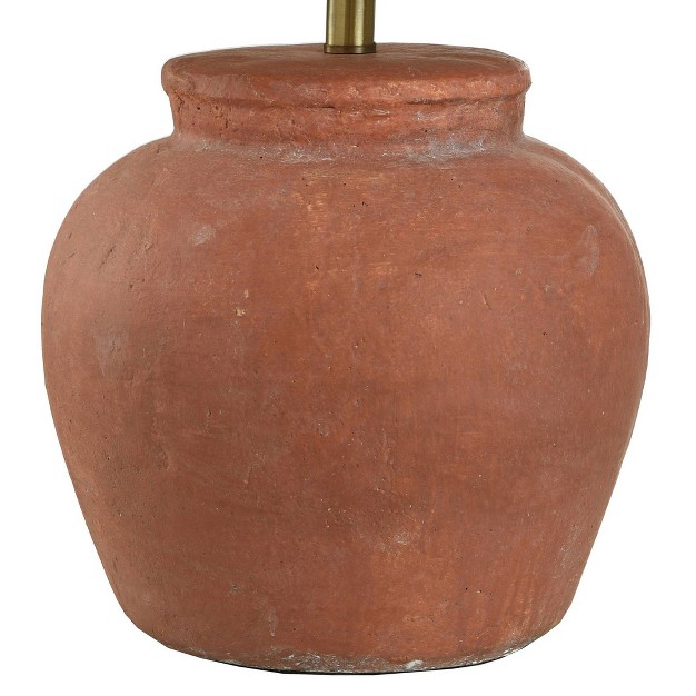 Rustic Cement Table Lamp Terracotta Finish Stylecraft