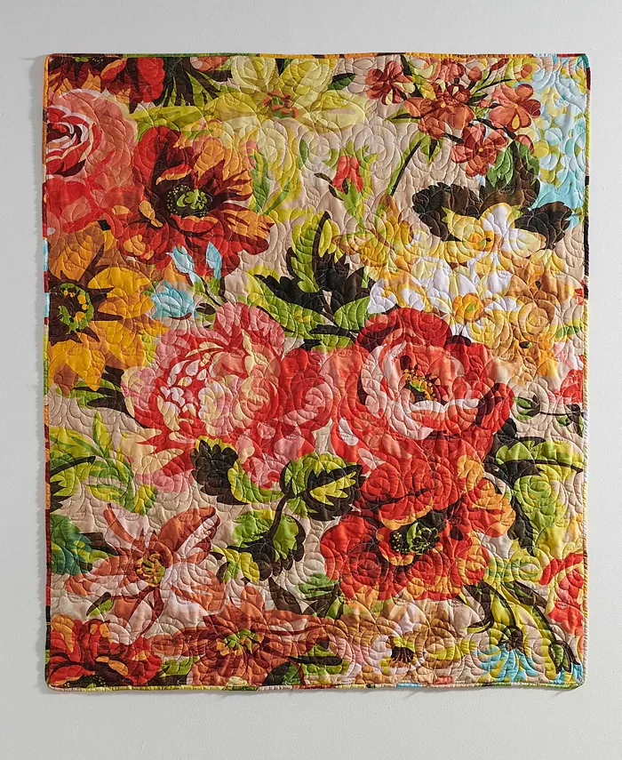 Greenland Home Fashions Senna Boho Floral Quilted Throw， 50