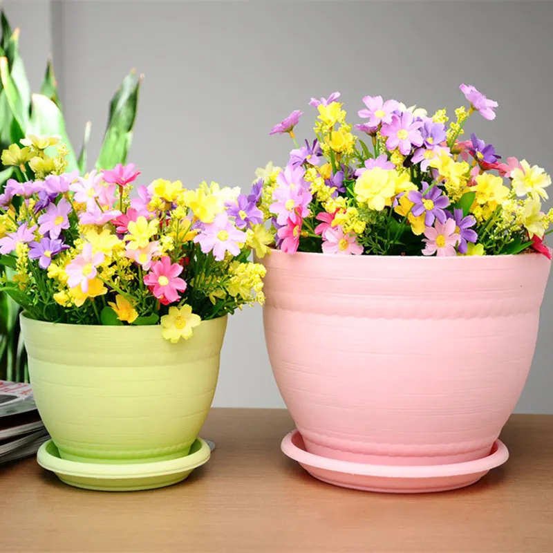 Wholesale household gardening supplies plastic flowerpots maceteros para cactus