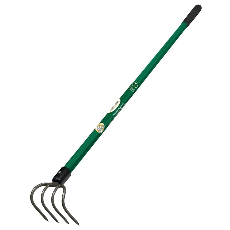 Landscapers Select 34576 Garden Cultivator, 5 in L Tine, 4-Tine, Ergonomic Handle