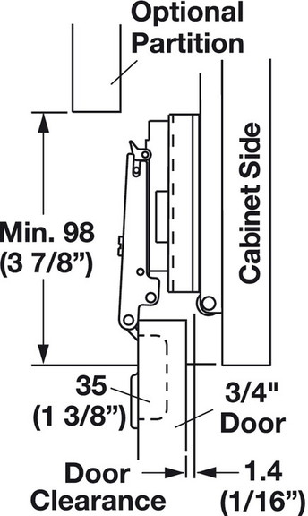 Hafele Pocket Door System  Accuride 1432 (Hinges n...