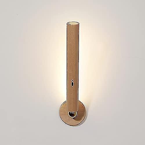 Smart 360 Degree Light Magnetic Connection Wooden Night Light Rotatable Stepless Dimming Usb Recharg