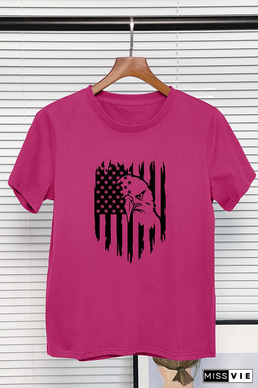 US Flag Print Graphic Tee