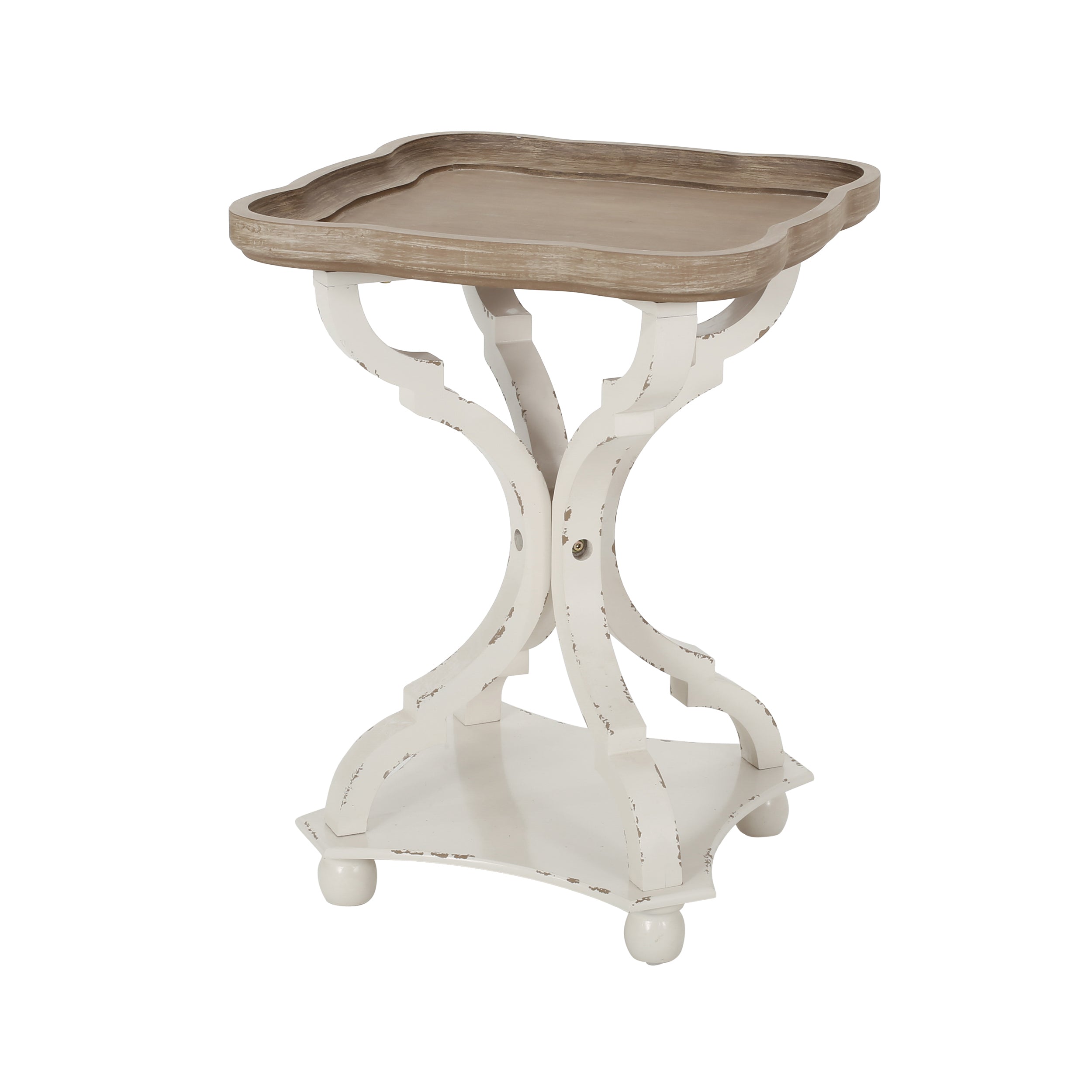 Dianelly French Country Accent Table with Square Top