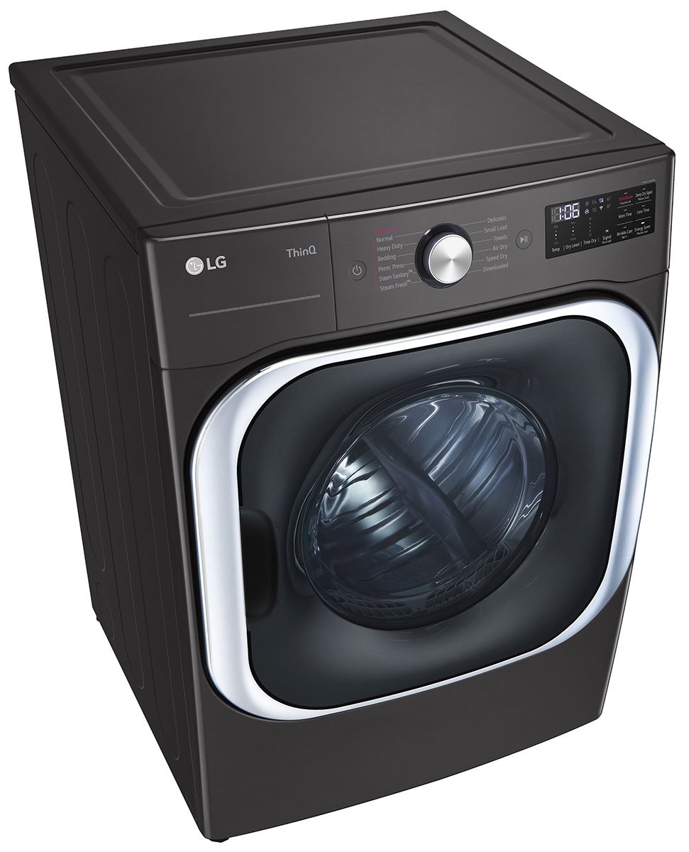 LG 9 Cu. Ft. Black Steel Front Load Electric Dryer With TurboSteam And Built-In Intelligence