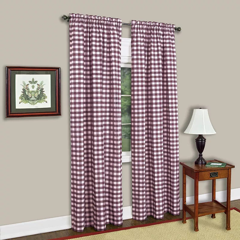 Buffalo Check 1-Panel Window Curtain