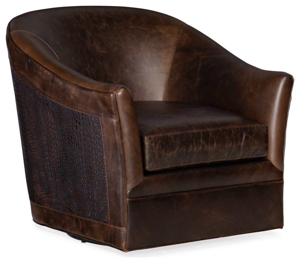 Morrison Swivel Club Chair   Contemporary   Armchairs And Accent Chairs   by Hooker Furniture  Houzz