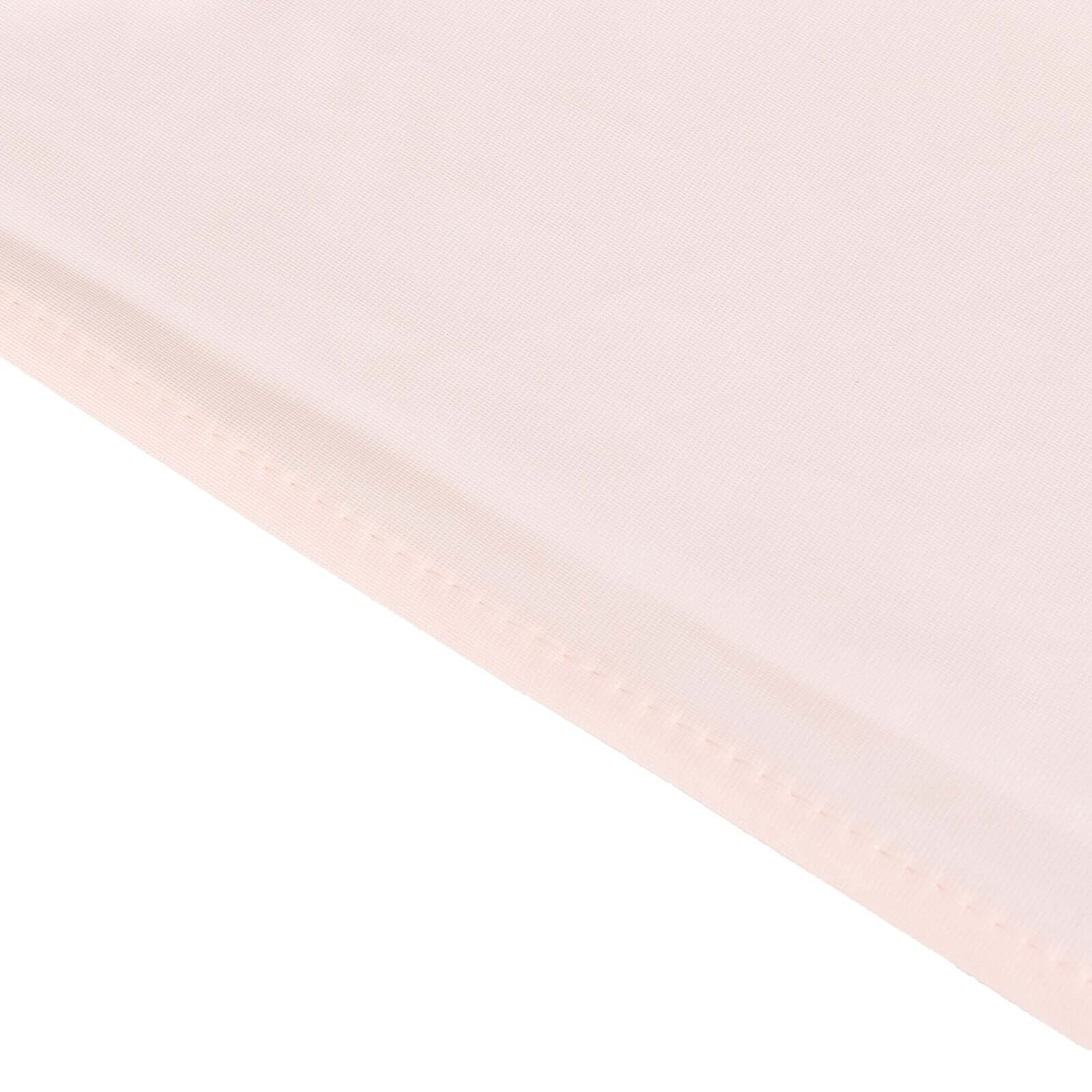 Blush Premium Scuba Square Table Overlay, Wrinkle Free Polyester Seamless Table Topper 70