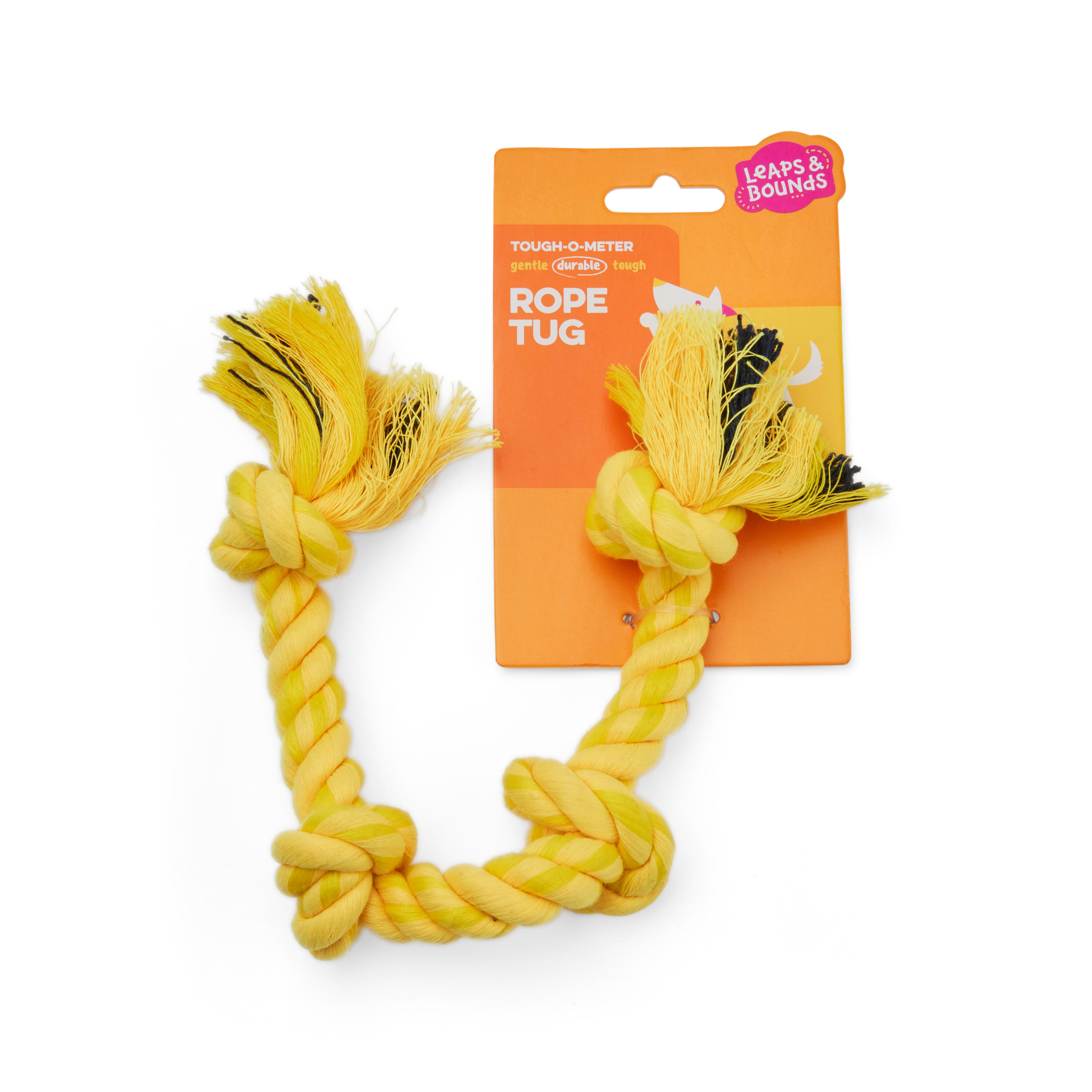 Leaps  Bounds Yellow Rope Dog Toy， Small