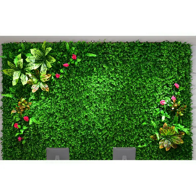 Garden Event Supplies Green Boxwood Hedge Artificial Wall Faux Plants Grass Panels For Wall Decor