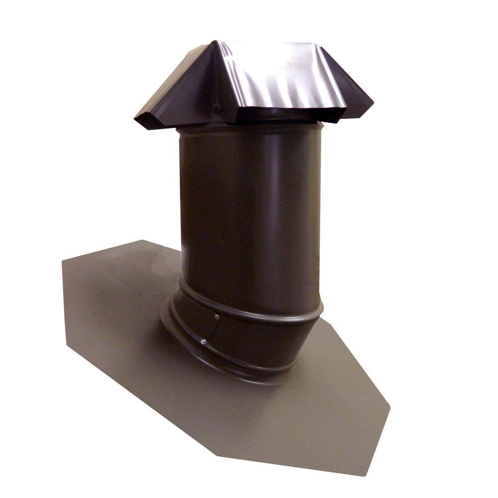 Gibraltar Building Products 6 in. Adjustable Pitch Galvanized Steel Pipe Flashing in Black JACK6BLK