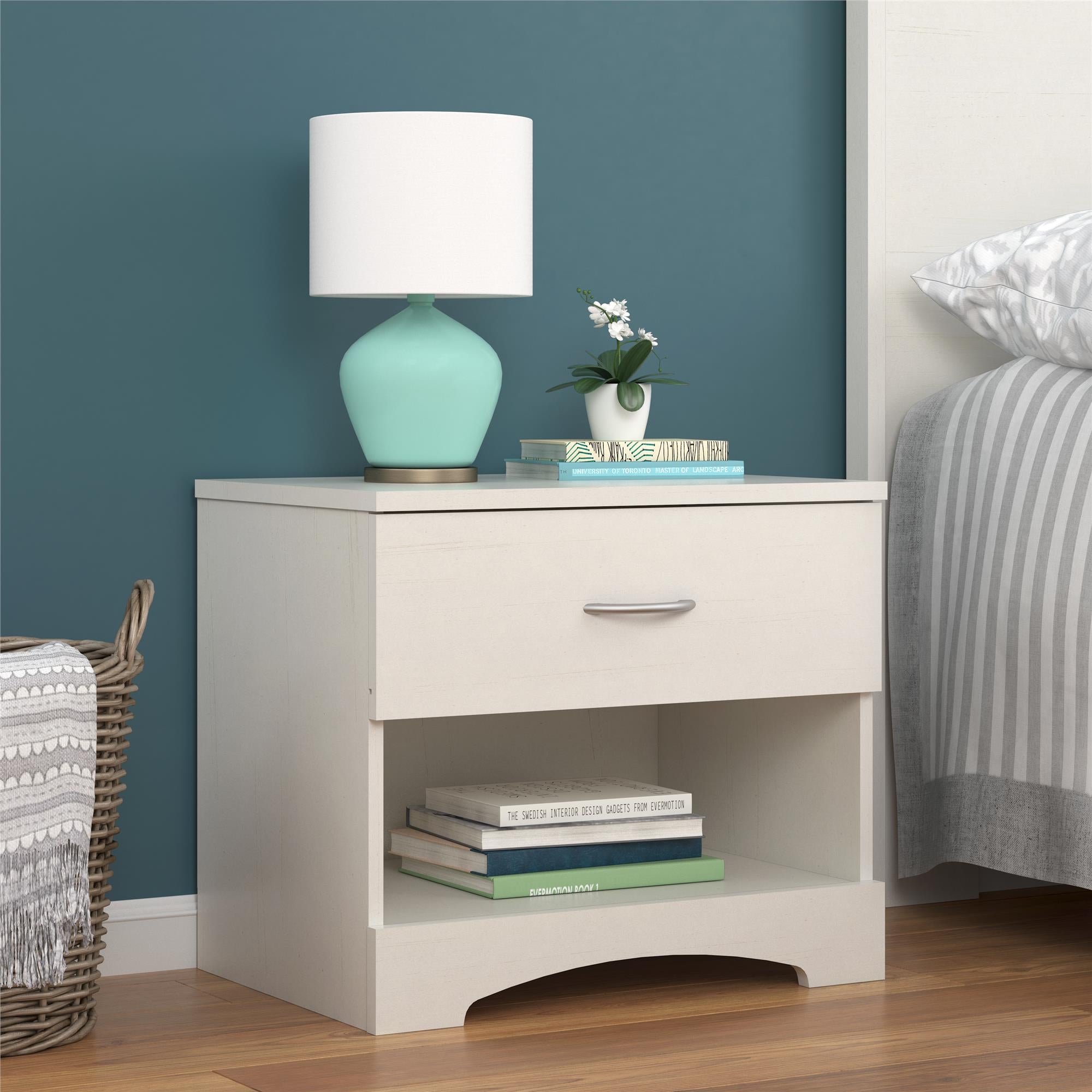 Ameriwood Home Crescent Point Nightstand, Multiple Colors - Ivory