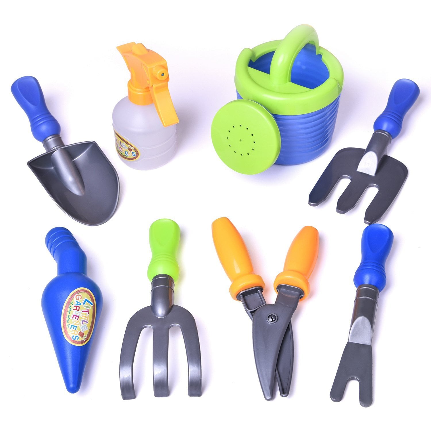 Kid's Garden Tool Toys Set， Beach Sand Toy， Kids Outdoor Toys， Gardening Backyard Tool Set Wagon Other Garden Tools- 16 PCs F-132