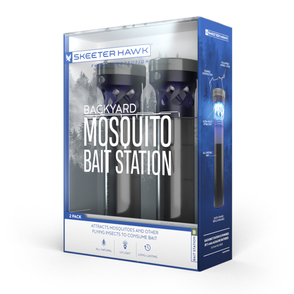 Skeeter Hawk Mosquito Repellant Backyard Bait Station， 2pk