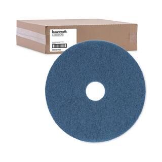 Boardwalk Scrubbing Floor Pads 17 in. Dia Blue (5-Carton) BWK4017BLU