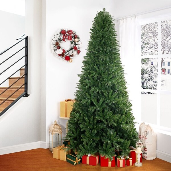 Traditional Artificial Christmas Tree with Lights，Prelit Christmas Tree，Pine Fir Christmas Tree with LED Lights