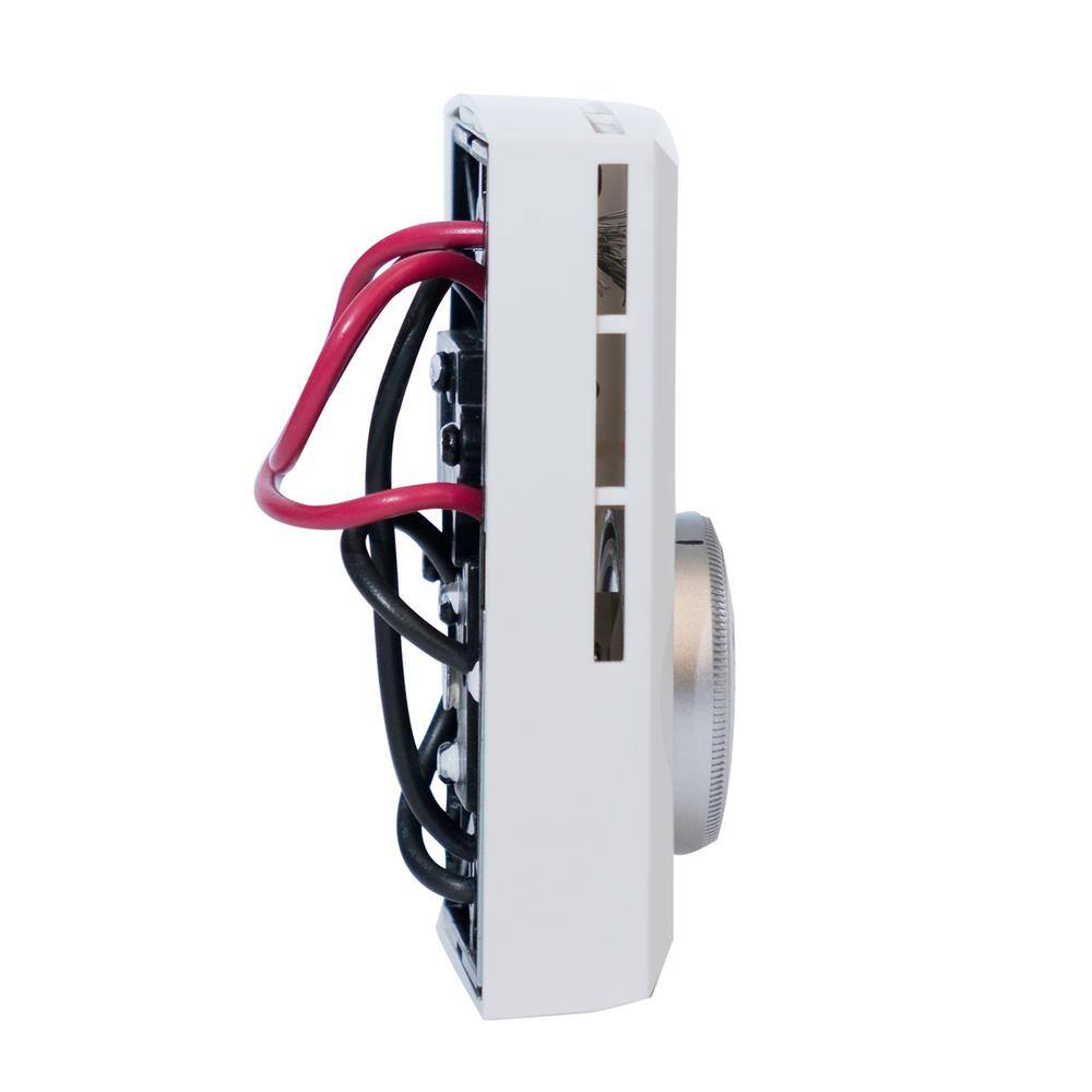 Cadet Double-pole 22 Amp Line Voltage 120240208-volt Mechanical Wall-mount Non-programmable Thermostat in White T522-W