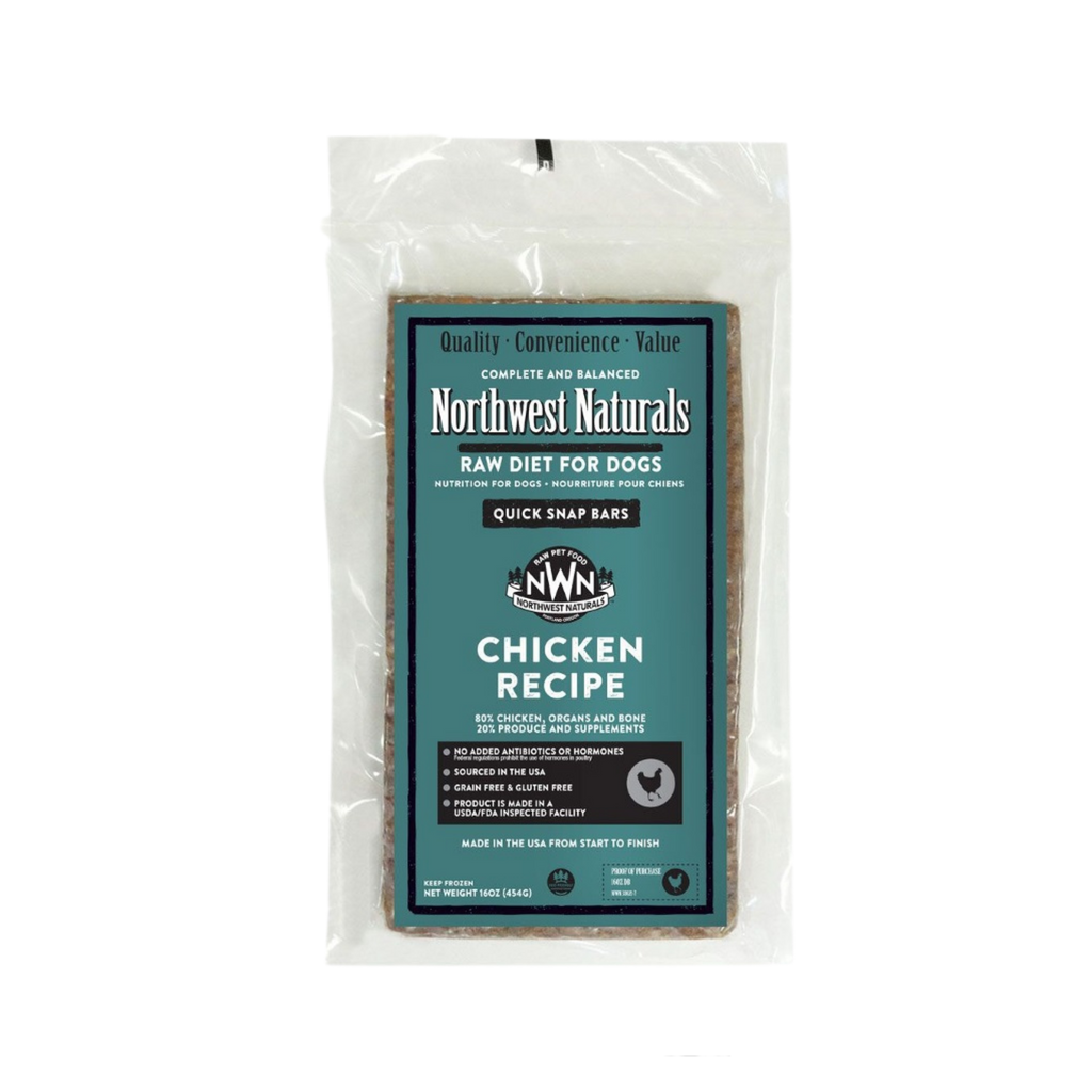 Northwest Naturals Raw Frozen Chicken Dinner Bars Dog Food 25 lb