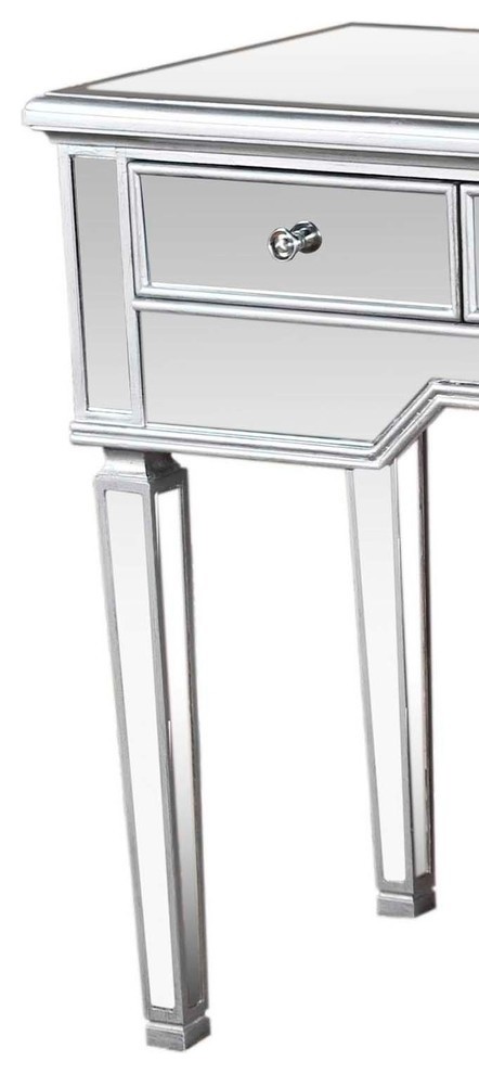 Console Mirrored Table With 3 Drawers   Transitional   Console Tables   by Furniture Import  ampExport Inc.  Houzz