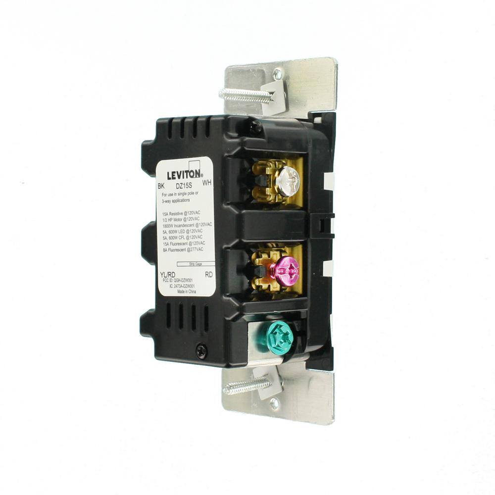 Leviton Decora Smart with Z-Wave Technology 15 Amp Switch WhiteLight Almond R51-DZ15S-1RZ