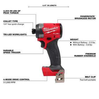 MW M18 FUEL 18-Volt Lithium-Ion Brushless Cordless Combo Kit (5-Tool) with 12 in. Impact Wrench and Deep Cut Band Saw 3697-25-2767-20-2729-20