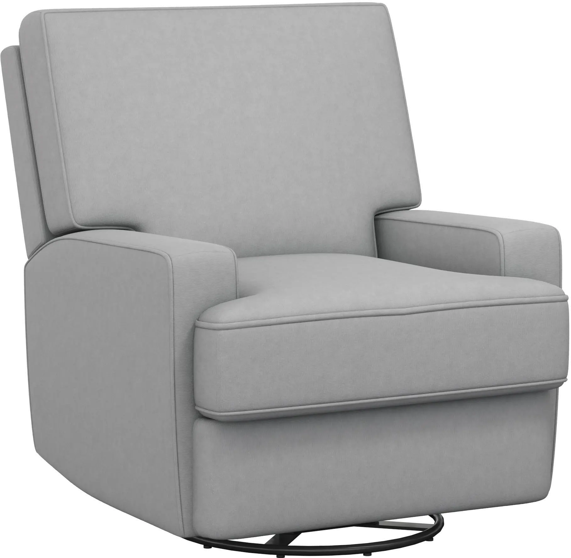 Rufus Gray Nursery Swivel Recliner