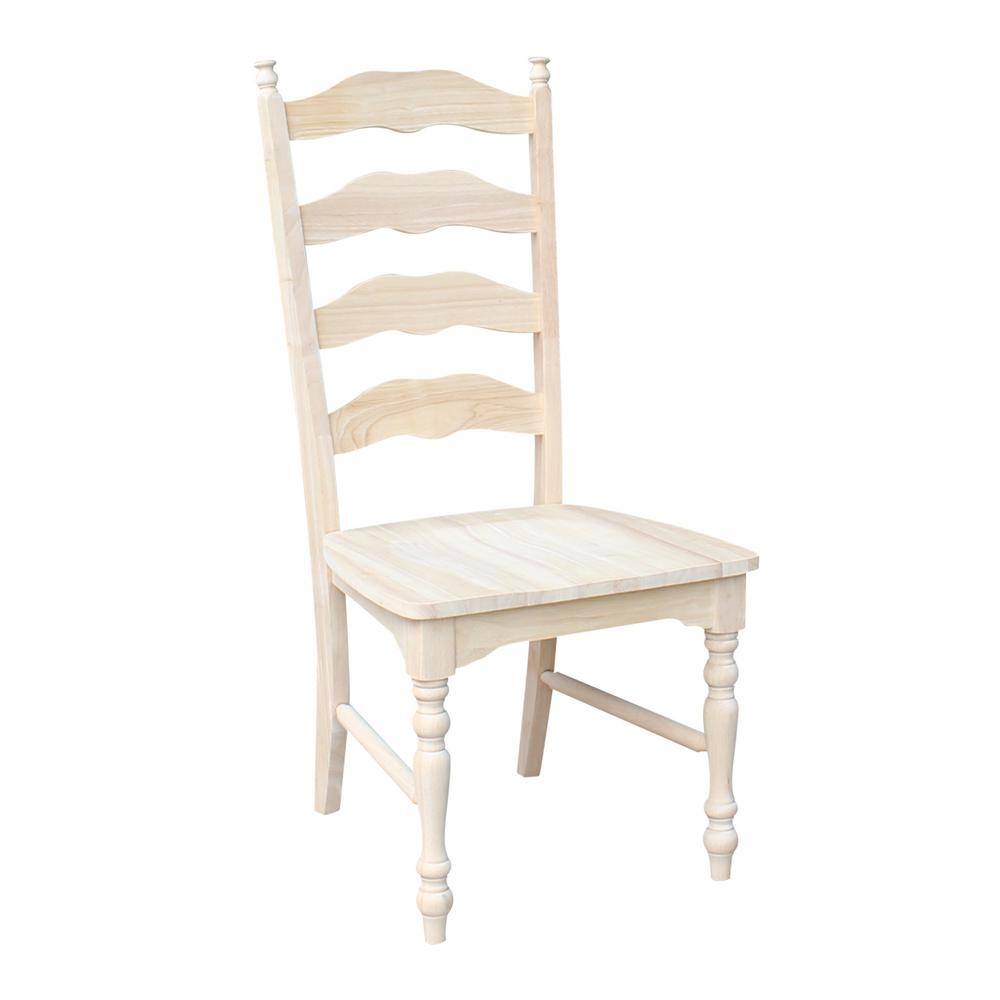 International Concepts Maine Unfinished Wood Ladder Back Dining Chair (Set of 2) C-2170P