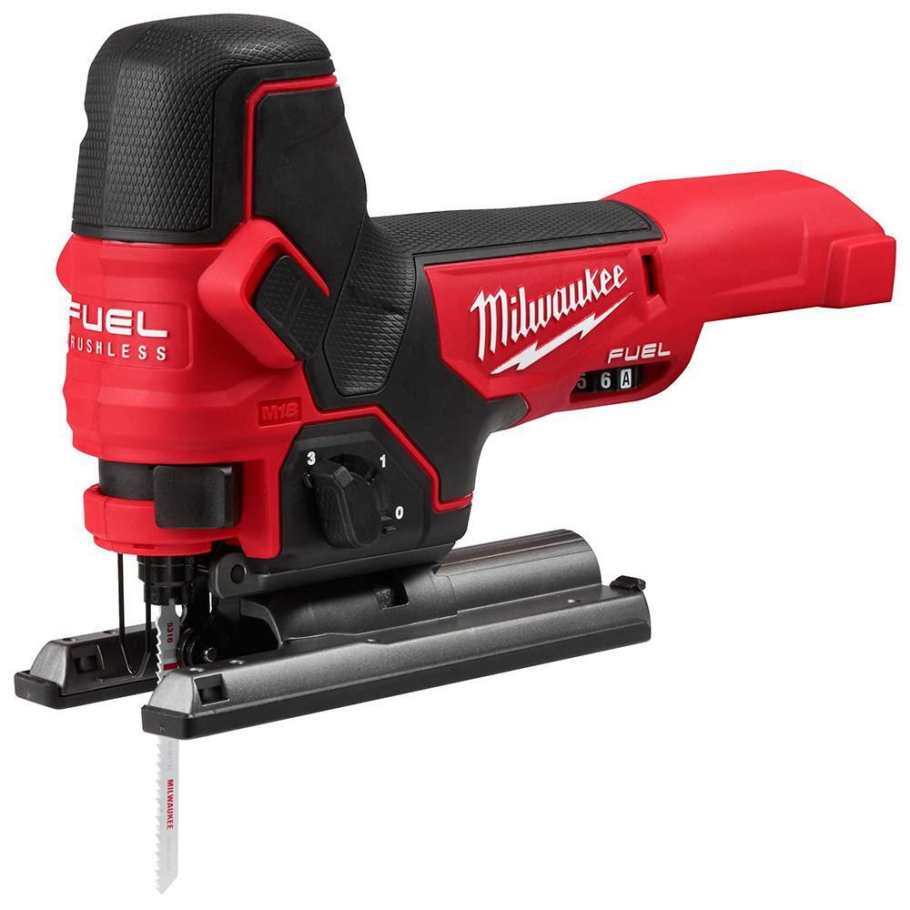 MW M18 FUEL 18V Lithium-Ion Brushless Cordless Compact Router and Barrel Grip Jig Saw Set (Tool-Only) 2723-20-2737B-20