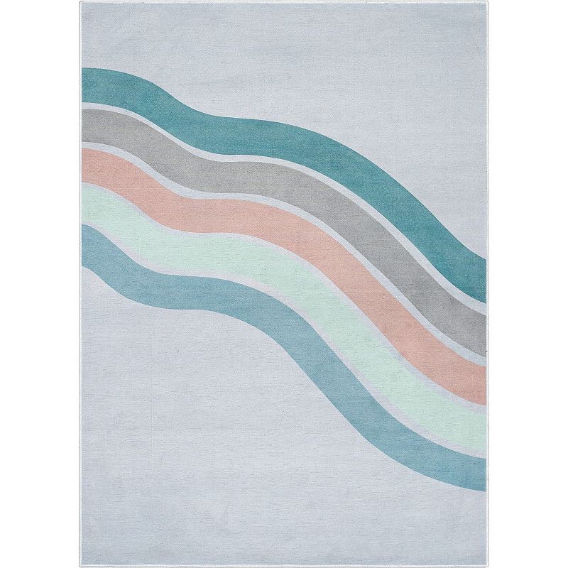 Well Woven Curved Rainbow Rug