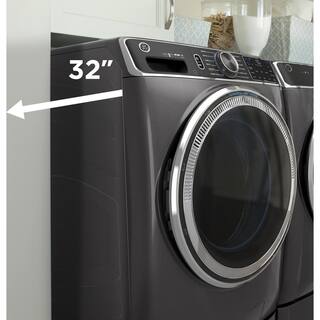 GE 4.8 cu. ft. Smart White Front Load Washer with OdorBlock UltraFresh Vent System and Sanitize with Oxi GFW550SSNWW